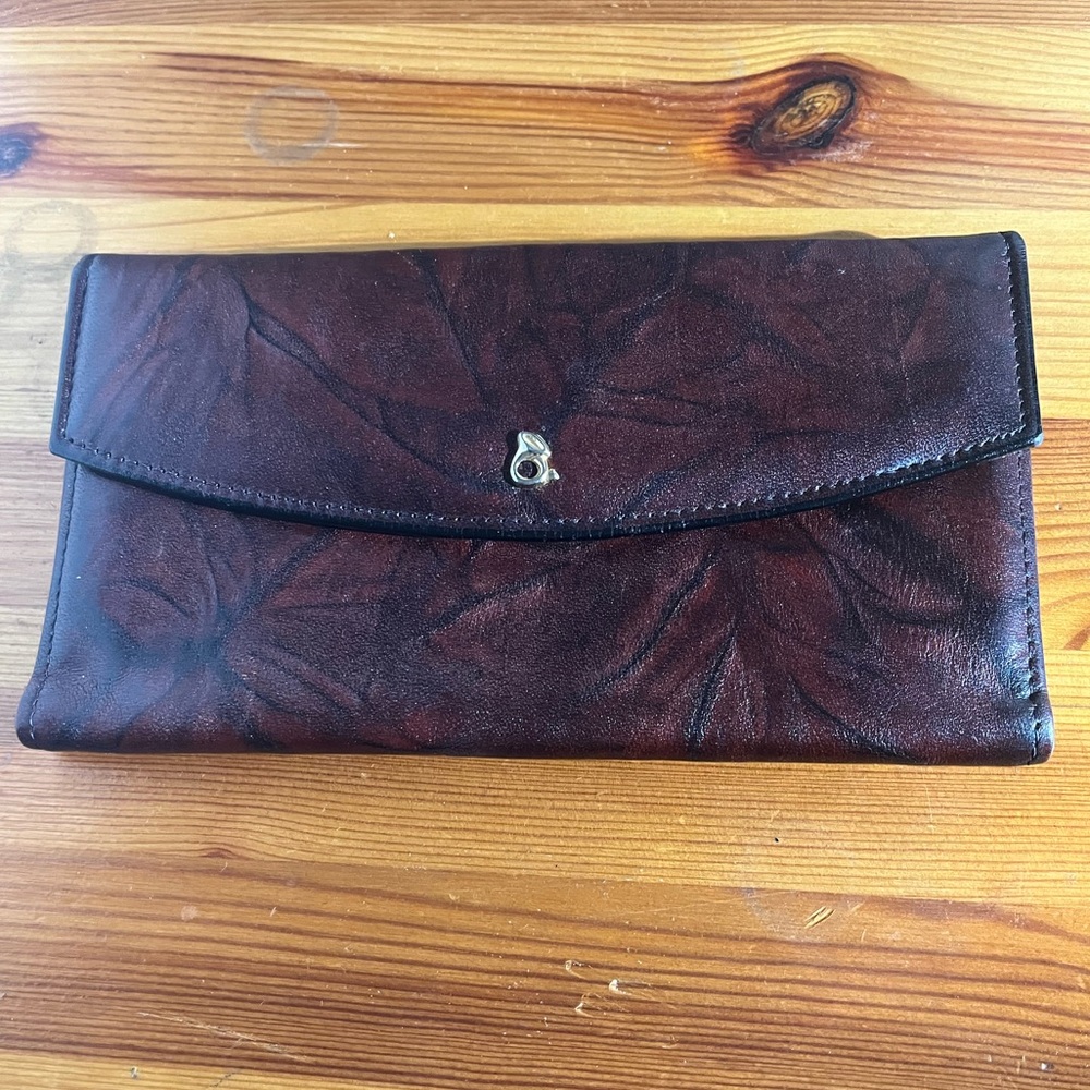 Vintage women’s full grain cowhide wallet & Check book